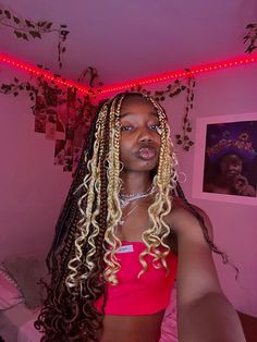 Braided Locs, Braids For Black, Short Box Braids Hairstyles, Peekaboo Hair, Braids Hairstyles Pictures