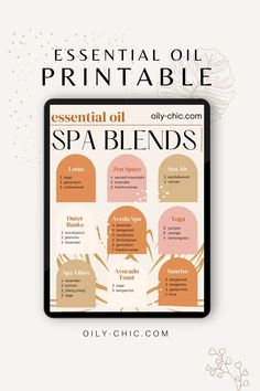 Essential Oil Blends Spa Smell, Spa Day Essential Oil Blend, Essential Oil Recipes Spa Smell, Spa Blend Essential Oils, Essential Oil Blends For Bathroom, Spa Oil Diffuser Blends, Spa Smell Essential Oils, Spa Oil Blends, Spa Scents Essential Oils