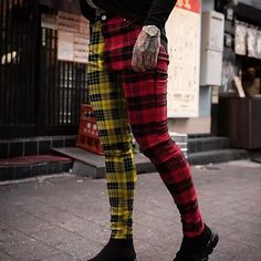 Season:Autumn / Fall,Spring; Fabric:Polyester; Gender:Men's; Style:Streetwear,Smart Casual; Elasticity:Inelastic; Occasion:Office,Business; Fit Type:Regular Fit; Function:Soft,Comfort; Waistline:Mid Waist; Pattern:Plaid Checkered; Pants Type:Trousers,Plaid Dress Pants,Jogger Pants,Slacks,Chinos; Fly Type:Zipper,Button; Front page:FF; Listing Date:09/15/2022; Production mode:External procurement; Hips:; Length:; Waist:; Fit US Size:null; Fit UK Size:null; Fit EU Size:null; Print Type:3D Print Winter Fitted Patchwork Bottoms, Fitted Winter Patchwork Bottoms, Red Patchwork Bottoms For Fall, Fitted Plaid Cotton Pants, Casual Plaid Patchwork Bottoms, Plaid Bottoms For Fall Streetwear, Fall Multicolor Non-stretch Jeans, Casual Fitted Bottoms With Patchwork, Casual Fitted Patchwork Bottoms