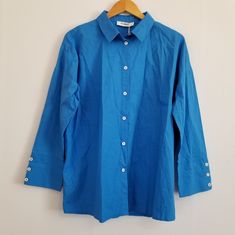 Size: L Length: 28.5" Pit To Pit: 26" Condition: Nwt, No Rips, No Stains, From Smoke Free Home. Flat Lay Measurements.* Ships Within 24 Hrs Except Weekends! I Love Offers! 2456 Blue Relaxed Fit Tops With Buttons, Blue Relaxed Fit Top With Button Closure, Blue Summer Tops With Snap Buttons, Blue Tops With Snap Buttons For Summer, Blue Tops With Button Cuffs For Day Out, Blue Button-up Top With Snap Buttons, Blue Snap Button-up Tops, Blue Relaxed Fit Button-up Blouse, Blue Tops With Button Cuffs For Work