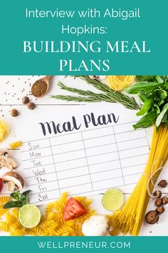 a meal planner with the words 8 tips for sticking to a meal plan on it