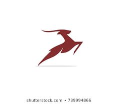 the silhouette of a bird with long hair is shown in red on a white background