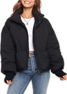 Black Outerwear For Cold Weather, Oversized Black Puffer Jacket, Oversized Solid Color Outerwear For Streetwear, Black Long Sleeve Puffer Jacket For Winter, Trendy Black Puffer Jacket With Pockets, Black Puffer Jacket For Fall, Black Puffer Jacket For Fall And Winter, Black Long Sleeve Puffer Jacket For Fall, Black Puffer Jacket With Pockets For Fall