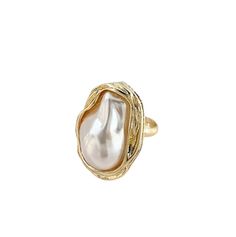 Description: Indulge in luxury with our Vintage Large Pearl Ring. This stunning piece features a lustrous, oversized pearl set in a classic vintage design. Elevate any outfit with the elegance and sophistication of this ring, perfect for those who appreciate the finer things in life.Rings Sizing Guide Affordable Luxury Jewelry High-Quality Gold Plating Versatile for Daily Wear Perfect Gift for Women Quiet Luxury and Individuality Combined Luxury Polished Pearl Ring Gift, Luxury High Luster Pearl Ring For Wedding, Luxury White Gold Pearl Ring As Gift, Luxury Pearl Ring With Pearl Charm, Luxury Classic Pearl Rings, Luxury Pear-shaped Pearl Ring For Formal Occasions, Luxury Pearl Ring With Gemstone, Luxury Unique Pearl Ring As Gift, Luxury Vintage Oval Pearl Ring