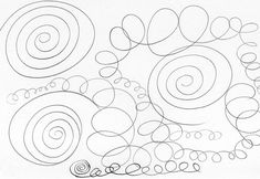 a drawing of spirals in black and white