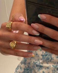 Fine Nails, Nails And Rings, Makeup Nails Designs, Easy Nails, Summer Acrylic Nails, Nailed It