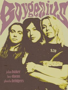 Poster Prints Boygenius, Boygenius Poster Print, Boygenius Wall Art, Pastel Music Poster, Boygenius Poster Vintage, Lowertown Poster, Phoebe Bridgers Poster Aesthetic, Phoebe Bridgers Print