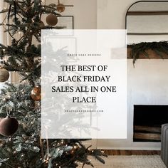 a christmas tree with the words, the best of black friday sales all in one place