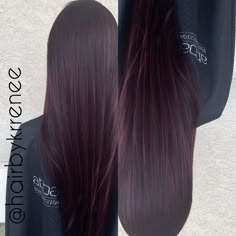 Deep plum purple tint hair Purple Tinted Hair, Pelo Color Borgoña, Gold Ideas, Dark Brunette Hair, Hair Tint, Hair Color And Cut