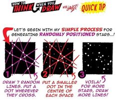 the instructions for how to draw an easy way to draw something with simple lines and dots