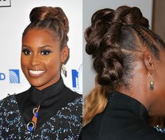 We love Issa Rae's show Insecure. It perfectly depicts most black girls. But, there's one part that isn't accurate, Issa's natural hair is too perfect. Protective Hairstyles 2023, Issa Raye, Issa Rae Hairstyles, Faux Bun, Most Beautiful Hairstyles, Low Porosity Natural Hair, Natural Hair Moisturizer, Issa Rae, Beautiful Hairstyles