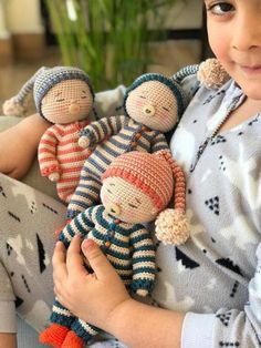 Amigurumi Sleeping Baby / Crochet Doll / Amigurumi Doll / - Etsy Handmade Kids Toys, Baby Doll Pattern, Crochet Dolls Free Patterns, Pola Amigurumi, Crochet Baby Toys, Crochet Animals Free Patterns, Haken Baby, Crochet Doll Pattern, Knitted Dolls