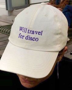 The perfect accessory for any festival outfit or rave wear collection! Whether you're hitting up a music festival or just showing off your love for music, the "Will Travel for Disco" baseball cap is sure to turn heads. This party lover hat is aesthetic, trendy and easy to pair with any outfit, and the high-quality materials make it durable enough to withstand even the wildest party nights. ➤ 𝘗𝘭𝘦𝘢𝘴𝘦 𝘤𝘩𝘦𝘤𝘬 𝘰𝘶𝘵 𝘵𝘩𝘦 𝒔𝒊𝒛𝒆 𝒄𝒉𝒂𝒓𝒕 𝘪𝘯 𝘵𝘩𝘦 𝘭𝘢𝘴𝘵 𝘭𝘪𝘴𝘵𝘪𝘯𝘨 𝘱𝘩𝘰𝘵𝘰 Trendy Caps, Italo Disco, Retro Hats, Tumblr Aesthetic, Music Festival Outfit, Trendy Hat, Disco Party, Embroidered Hats, Rave Wear