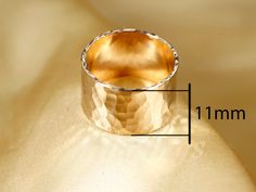 Fast Processing Time: It will take me 1 -3 days to ship out your item. Width：  11mm     Thick:  1mm Material:  Gold filled, Sterling silver. Hammered Silver Ring, Thick Ring, Hammered Ring, Mom Fashion, Hammered Rings, Gold Filled Ring, Cross Ring, Sterling Silver Cross, 14k Gold Ring