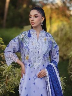 Brand: Zainab ChottaniProduct Code: D-06A RAHACollection: Tahra by Zainab Chottani Unstitched Luxury Lawn CollectionFabric: Lawn DESCRIPTION: Embrace the beauty of intricate craftsmanship with our three-piece set, adorned with luxurious embroidery and delicate floral prints. Each piece is a masterpiece of elegance, meticulously designed to captivate the senses. ‘RAHA ', a perfect fusion of tradition and modernity for the discerning woman. DESIGN DETAILS: Digital Printed Front Fabric (1.19 Mtrs.) Digital Printed Back Fabric (1.19 Mtrs.) Digital Printed Sleeves Fabric (0.6 Mtr.) Digital Printed Pants Fabric (2.5 Mtrs.) Digital Printed Chiffon Dupatta (2.5 Mtrs.) Embroidered Neckline On Organza (1 Pc.) Embroidered Sleeves Border On Organza (1.25 Mtrs.) DISCLAIMER:* Lining, Laces, and Tassels Zainab Chottani, Woman Design, Embroidered Sleeves, Chiffon Dupatta, Embroidered Neckline, Fabric Stores Online, Printed Sleeves, Jacquard Fabric, Designer Suits