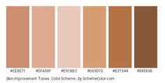 the color chart for different shades of brown, beige and white paint colors with text that reads