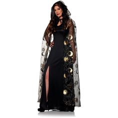 Buy Costumes Celestial Costume for Adults sold at Party Expert Sorceress Costume, Witches Costumes For Women, Fortune Teller Costume, Witch Costumes, Goddess Costume, Witch Halloween Costume, Knit Tank Dress, Hooded Cape, Festival Costumes