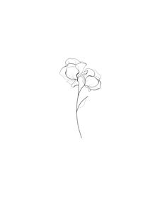 a black and white photo of a single flower on a white background with the words, i love you