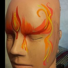 Colorguard Makeup, Paint Flames, Fairy Face Paint, Fairy Face, Circus Makeup