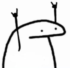 a drawing of a person with two sticks sticking out of it's back end