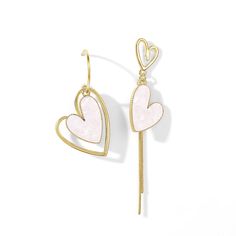 PRICES MAY VARY. New Creative Heart Shape Dangle Earrings Collection From PopTopping Exclusive! Show your ears some love with these white asymmetrical drop earrings. If you're a fan of finer things in life, you'll love these asymmetrical dangle earrings for women. These asymmetrical heart dangle earrings are earrings jewelry giving a minimal and adorable look. Funky white heart dangle earrings with a simple unique design make it a true ally of style, to be worn like a trendy queen. Dainty asymme Valentine Jewelry Ideas, Valentine Earrings, Girls Heart, Valentines Earrings, Asymmetrical Earrings, Earrings For Girls, Earrings Heart, Heart Dangle Earrings, Statement Drop Earrings