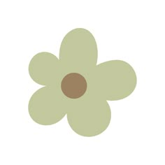 a green flower with brown centers on a white background