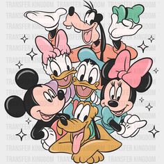 Disney Mickey Goofy Donald Minnie Design - Dtf Heat Transfer Mickie And Minnie, Mickey Mouse Family, Disney Outfit, Eating Ice Cream, Heat Transfer Design, Dtf Printing, Mickey Mouse And Friends, Disney Tshirts, Create T Shirt