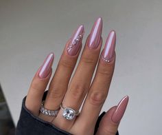 Kylie Nails, Uñas Ideas, Pink Chrome Nails, New Years Eve Nails, Nails 2024, New Year's Nails, Nails Inspo, Valentine's Day Nails, Chrome Nails