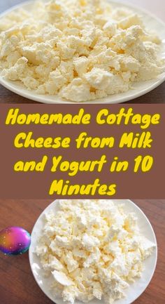 Homemade Cottage Cheese from Milk and Yogurt in 10 Minutes Make Your Own Cottage Cheese, Make Cottage Cheese At Home, Cottage Cheese Custard, Home Made Cottage Cheese Recipes, Instant Pot Cottage Cheese, Cheese From Milk, Homemade Cheeses, Cottage Cheese Muffins, Natural Cottage