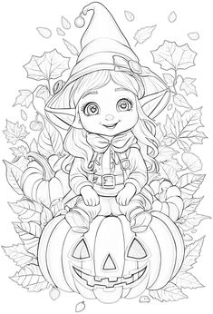 Cute Halloween Colouring Pages, Coloring Book Art Halloween, Colouring Pages For Adults Halloween, Halloween Themed Coloring Pages, Colour Sheet, Spooky Kawaii Coloring Pages, Happy Halloween Coloring Pages, Coloring Pages Halloween, Halloween Coloring Pages For Kids