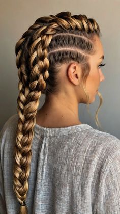 how to do viking braids hairstyles Twist Braids Hairstyles Tutorials, Braids Hairstyles Tutorials, Burning Man Hair, Viking Hairstyles, Side Cornrows, Intricate Hairstyles, Viking Braids, Hairstyles Design