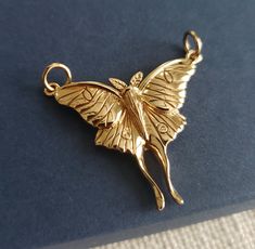 sterling silver golden bronze luna moth pendant 925 sterling silver or natural bronze charm size 26x30mm Butterfly Charm Brass Jewelry Gift, Brass Jewelry With Butterfly Charm For Gift, Unique Gold Wing-shaped Jewelry, Unique Butterfly Charm Pendant Jewelry, Nickel-free Butterfly Brass Jewelry, Nickel-free Brass Butterfly Jewelry, Moth Pendant, Luna Moth, Print Ideas