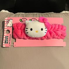 Sanrio Hello Kitty Plush Spa Headband Brand New One Size Fits Most Soft And Gentle Material Keeps Hair Pulled Back Hello Kitty Hair Accessories, Hair Pulled Back, Accessories Hello Kitty, Double Headband, Kawaii Hair Clips, Sanrio Accessories, Sanrio Pink, Kitty Plush, Spa Headband