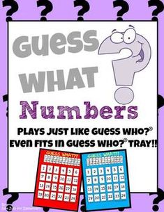 a poster with the words guess what numbers? and an image of a cartoon character