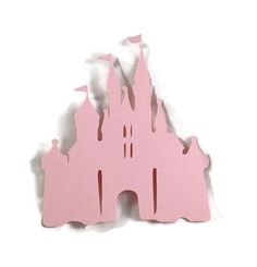 Disney World Princess Castle Die Cuts Pink Cardstock Disney Castle Cardboard Cutout, Cinderella Castle Cricut, Disneyland Castle Silhouette, Pink Disney Castle, Cinderella’s Castle, Disney World Castle, Disney Princess Cinderella, Cinderella Disney, Disneyland Vacation