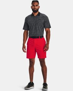 Lightweight, perforated Armourvent™ fabric for ultimate breathability|Iso-Chill fabric helps disperse body heat, making it feel cool to the touch|4-way stretch material moves better in every direction|Stretch-engineered waistband for superior mobility & insane comfort|Flat-front, 4-pocket design Functional Golf Bottoms With Built-in Shorts, Functional Moisture-wicking Bottoms For Golf, Volleyball Shoes, Sports Shops, Soccer Training, Comfortable Flats, Sports Baseball, Body Heat, Running Training