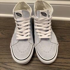 Only Worn Once, Brand New Condition. Women's Size 8.5 Van Sneakers, Vans Blue, Women's Vans, Shoes Blue, Vans Sneakers, Womens Vans, Blue Shoes, Vans Shoes, Womens Shoes Sneakers