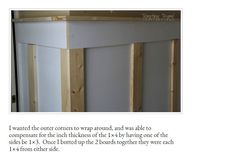 https://temptingthyme.com/2015/02/27/diy-board-and-batten/ Board And Batten Corner Wall, Painted Wainscoting Ideas, Diy Board And Batten, Painted Wainscoting, Decorative Walls