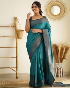 Type: Saree Saree Color: Teal Blue Blouse Color: Teal Blue Saree Length: 6.3 Mtrs (With Blouse) Blouse Length: 0.80 Mtrs Fabric: Soft Silk Work: Zari Weaving Care Instruction: Hand Wash Product Code: 28355 Blouse Designs Soft Silk Saree, Teal Blue Blouse Designs, Blue Silk Saree Blouse Designs, Blue Saree Blouse Designs, Blue Color Blouse Designs, Soft Silk Saree Blouse Designs, Teal Blue Saree, Teal Blue Blouse, Blue Blouse Designs