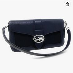 Coach Georgie Shoulder Bag - Midnight Blue Coach Georgie, Midnight Blue, Color Blue, Shoulder Bag, Brand New, Tags, Women Shopping, Blue, Color