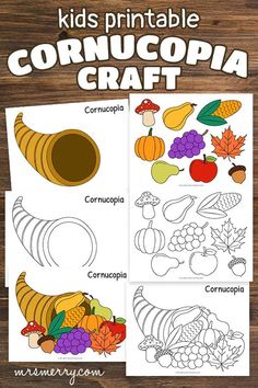 the printable cornucopia craft is perfect for kids to make and color