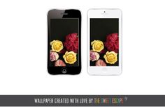 two iphones sitting next to each other with flowers on the screen and text overlay