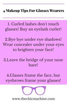 Glasses Hacks, Makeup With Glasses, Makeup Practice, Green Smokey Eye, Artist Tips, Eye Makeup Techniques, Curl Lashes