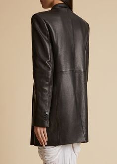 The Jacobson Blazer in Black Leather– KHAITE Leather Outerwear, Wardrobe Edit, Denim Shoes, Belt Accessories, Boot Pumps, Now And Forever, Oliver Peoples, Pumps Flat, Outerwear Coats