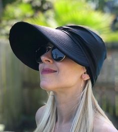 Cancun Visor Summer Hat - OS / BLACK - Hellokini Beach Visor, Summer Visor, Womens Visor, Summer Hats Beach, Visor Cap, Visor Hat, Tie Shorts, Hat Summer, Turban Hat