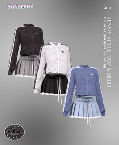 [SUNBERRY] JENNY style Top &Skirt 24.31👚🩳 (Early access) | SUNBERRY Sims 4 Cathedral Cc, Miu Miu Sims 4 Cc, The Sims 4 Cc Korean Clothing, Sims 4 Prada Cc, Sims Tops Cc, Sims 4 Sunberry, Clothes Cc Sims 4 Patreon, Sims 4 Korean Cc Furniture, Sims 4 Korean Cc Clothes