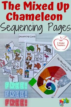 the mixed up chamelon sequence is shown with free printables to help students learn