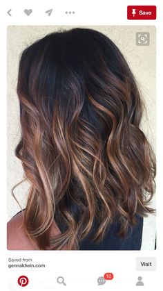 Carmel Balayage, Black Hair Balayage, Caramel Balayage, Ombre Hair Color, Brunette Hair, Great Hair