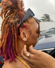 Dye Locs Black Women, Dreadlocks Dyed, Styles Short Locs, Loc Dye Ideas, Ginger Locs, Loc Colors, Dyed Locs, Colored Locs, Dreadlocks Hair Care