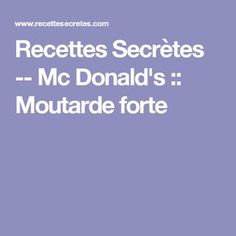 the text reads recettes secrets mc donald's yogourt parfait